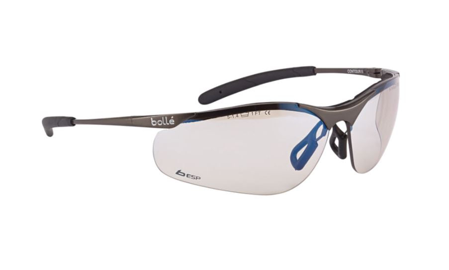 BOLLE CONTOUR METAL SAFETY SPECTACLES PC COPPER FLASH BROWN AS STAINLESS STEEL HALF FRAME - PACK OF 10
