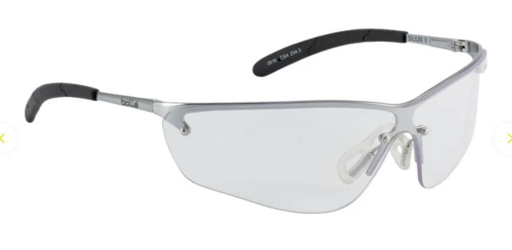 BOLLE SILIUM SAFETY SPECTACLES PC CLEAR ASAF BRASS HALF FRAME - PACK OF 10