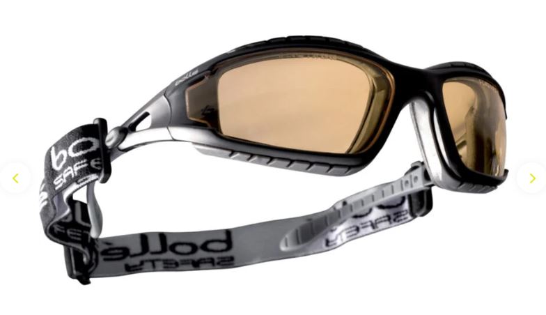 BOLLE TRACKER SAFETY SPECTACLES PC BRONZE BROWN ASAF PC FULL FRAME BLACK - PACK OF 10