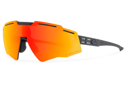 Ballistics Polarized / ANSI Z87.1+ Smoke Polarized w/Sunburst Mirror w/Anti-Fog / Graphite w/Black Logo