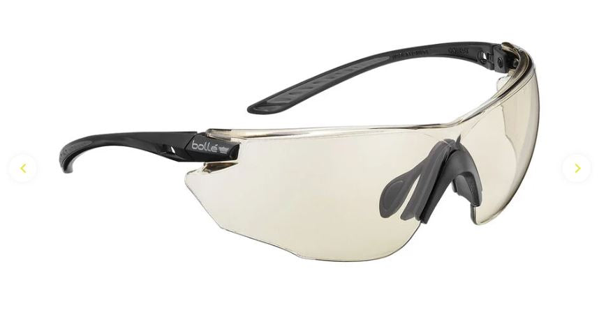 BOLLE COMBAT KIT TACTICAL SPECTACLES PC MULTI PLATINUM NYLON RIMLESS BLACK
