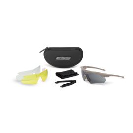 ESS CROSSBOW SUPPRESSOR 3 LENS KIT TERRAIN TAN W/ CLEAR, SMOKE GRAY AND HI-DEF YELLOW