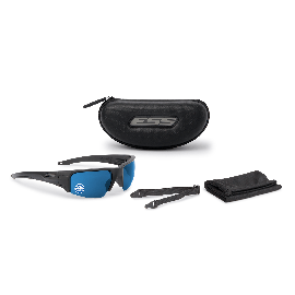 ESS CROWBAR BLACK W/ POLARIZED MIRRORED BLUE