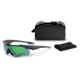 ESS CROSSBLADE NARO CARBON GRAY W/ POLARIZED MIRRORED GREEN