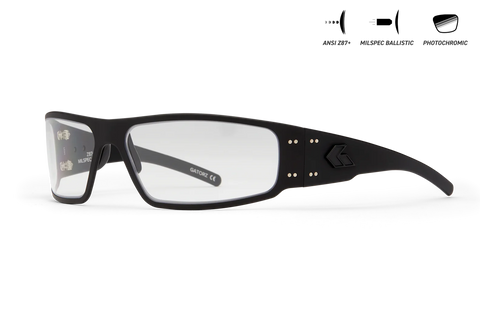 MILSPEC BALLISTIC Z87.1 MAGNUM - BLACKOUT - PHOTOCHROMIC / ANTI-FOG