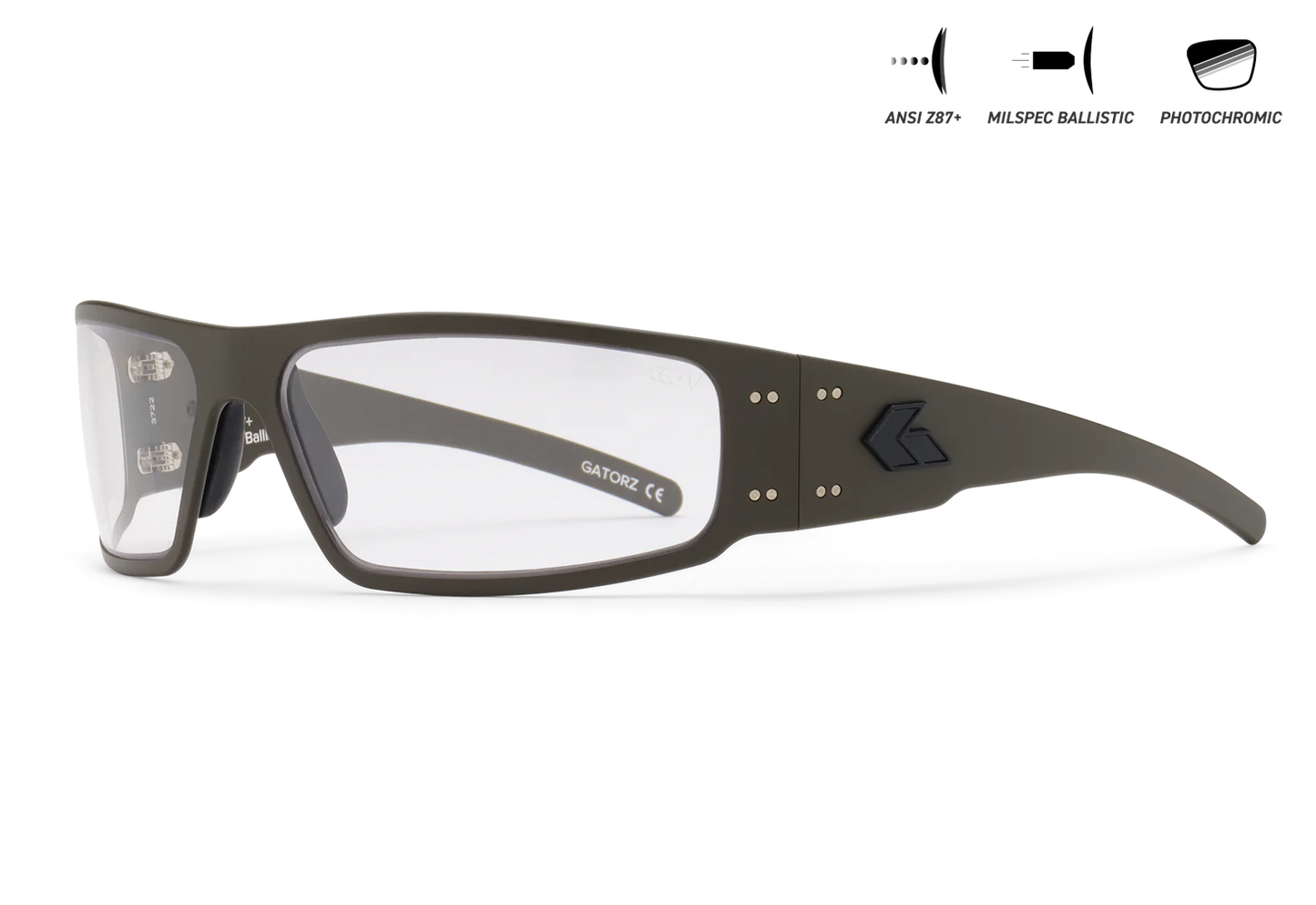 MILSPEC MAGNUM - OD GREEN - PHOTOCHROMIC ANSI Z87.1+