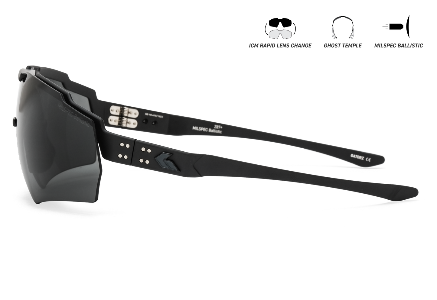 MILSPEC BALLISTICS BLASTSHIELD - BLACK CERAKOTE / SMOKE & CLEAR