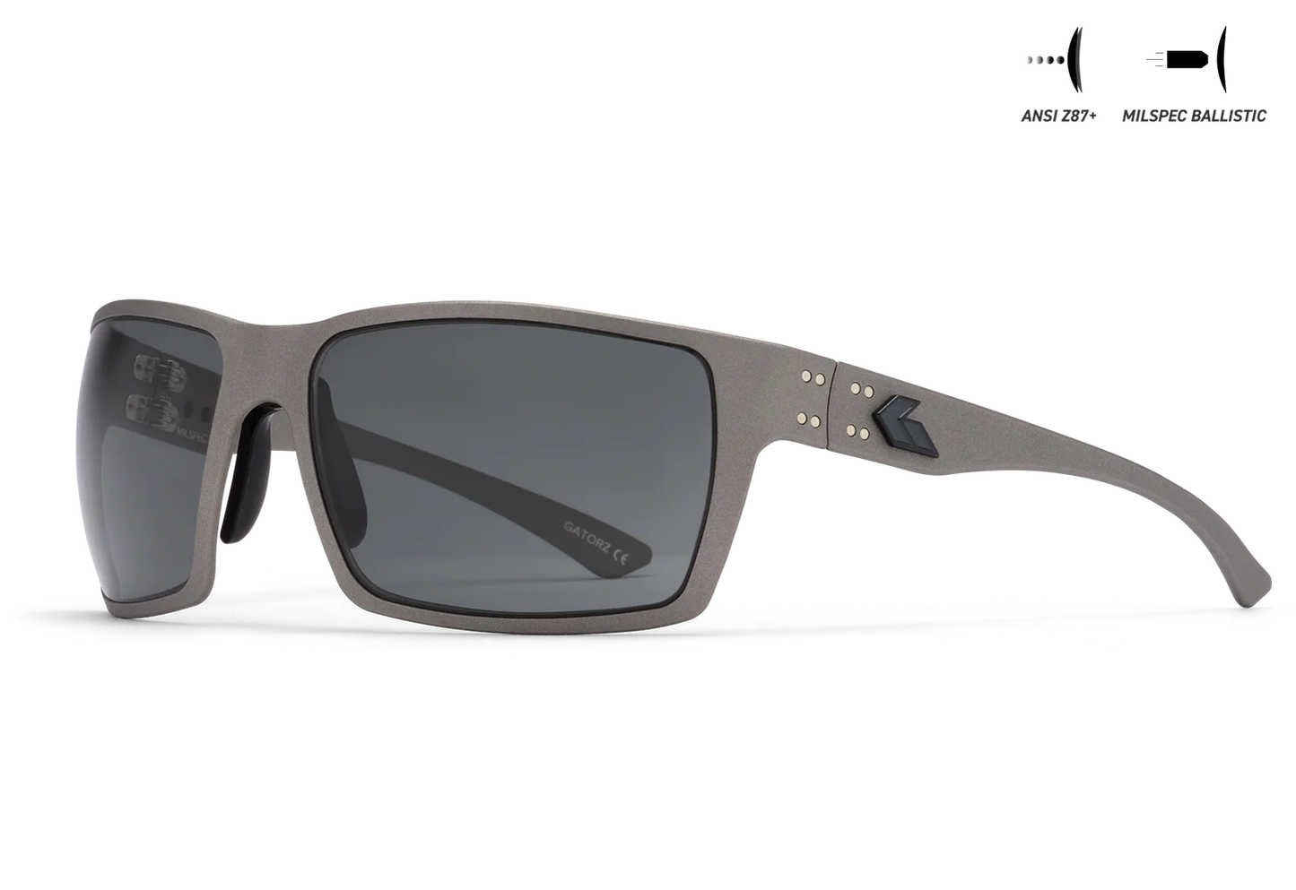 MILSPEC BALLISTIC Z87.1 MARAUDER - CERAKOTE GUNMETAL - SMOKE / ANTI-FOG