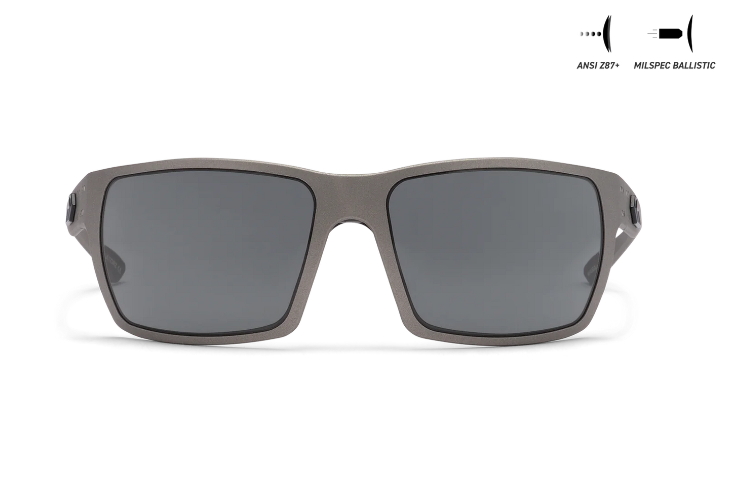 MILSPEC BALLISTIC Z87.1 MARAUDER - CERAKOTE GUNMETAL - SMOKE / ANTI-FOG