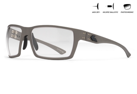 MILSPEC BALLISTIC Z87.1 MARAUDER - GUNMETAL / BLACK LOGO - PHOTOCHROMIC / ANTI-FOG