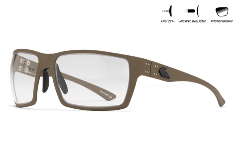 MILSPEC BALLISTIC Z87.1 MARAUDER - TAN / BLACK LOGO - PHOTOCHROMIC / ANTI-FOG