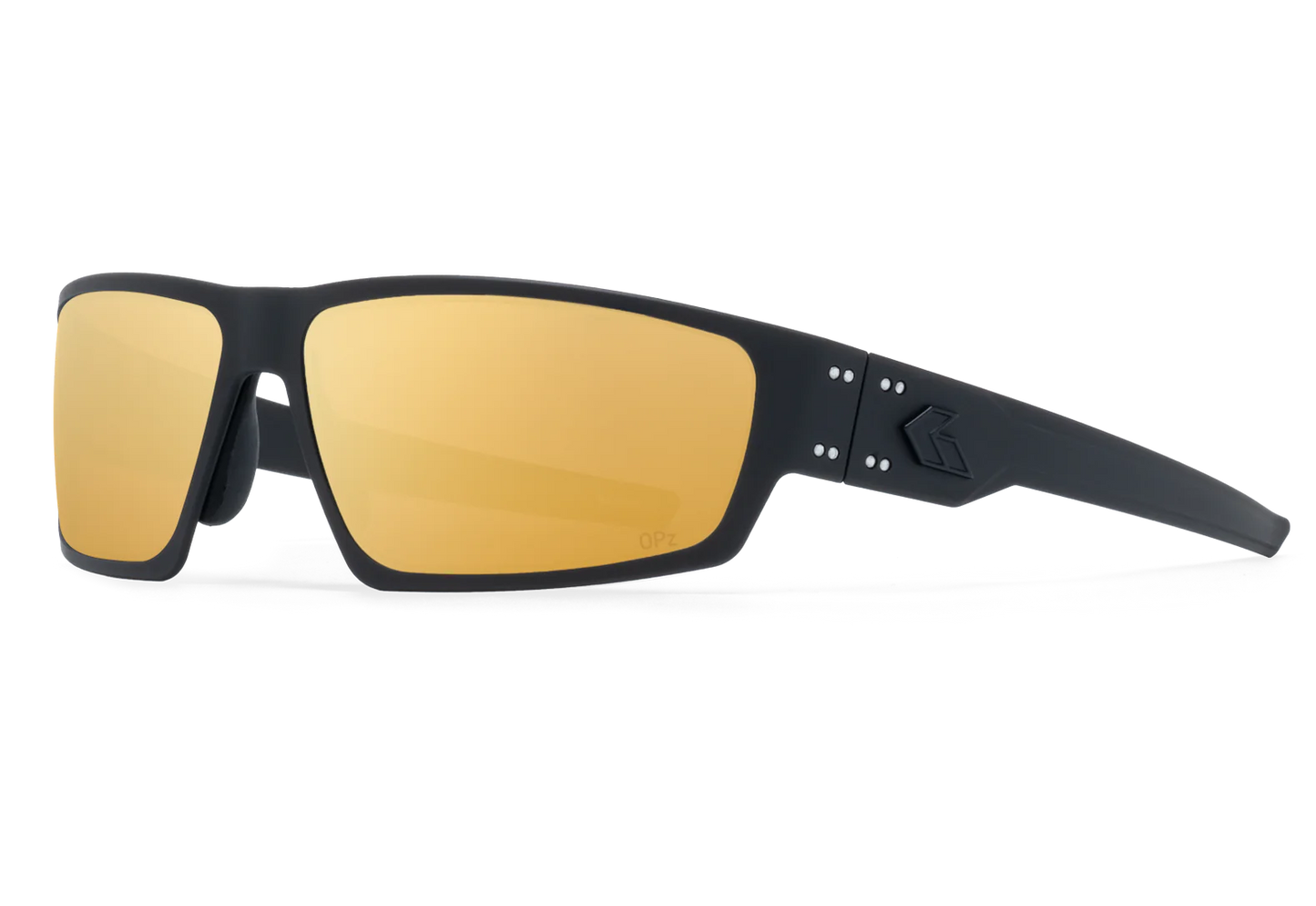 WARHAWK - BLACK / MATTE BLACK LOGO - OPZ GOLD MIRROR LENS