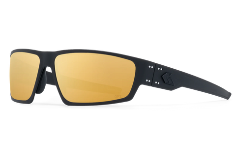 WARHAWK - BLACK / MATTE BLACK LOGO - OPZ GOLD MIRROR LENS
