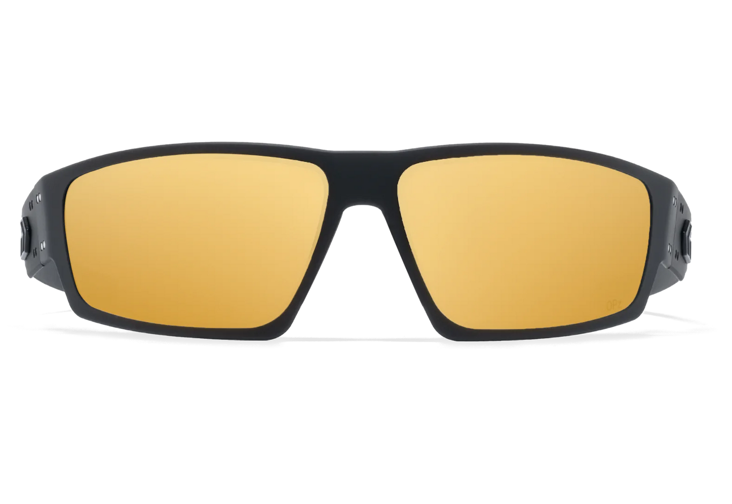 WARHAWK - BLACK / MATTE BLACK LOGO - OPZ GOLD MIRROR LENS