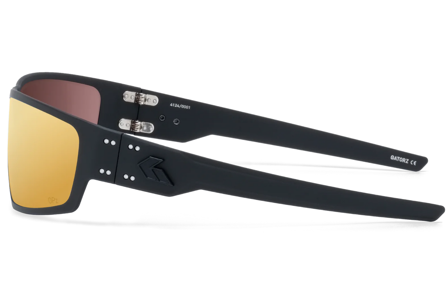 WARHAWK - BLACK / MATTE BLACK LOGO - OPZ GOLD MIRROR LENS