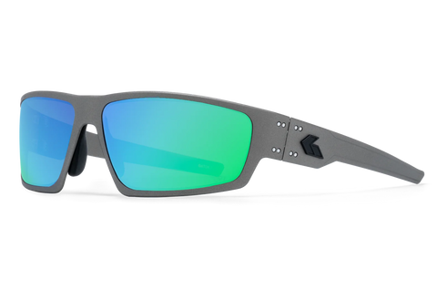WARHAWK - GUNMETAL/ MATTE BLACK LOGO - OPZ GREEN MIRROR LENS