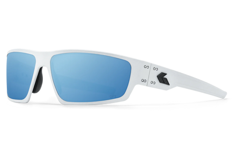 WARHAWK - FROST / MATTE BLACK LOGO - OPZ BLUE MIRROR LENS
