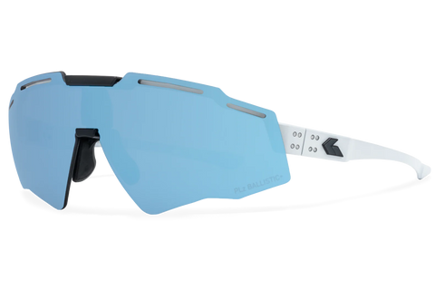 MILSPEC BLASTSHIELD B2 - FROST / ANSI Z87+ SMOKE BLUE MIRROR POLARIZED