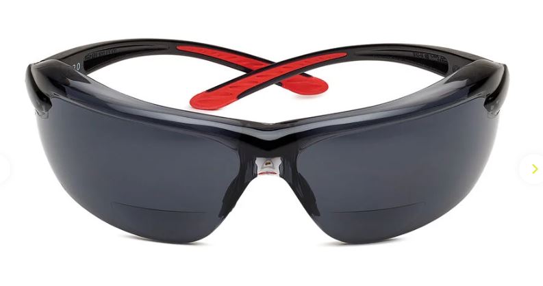 BOLLE IRI-S SAFETY SPECTACLES PC SMOKE ASAF PC TPR RIMLESS READERS +1 - PACK OF 10