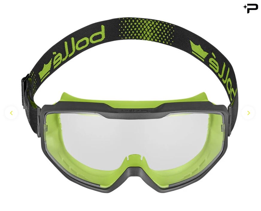 BOLLE SPECTRUM SAFETY GOGGLE PC CLEAR PLATINUM TOP BOTTOM SEALED - PACK OF 5