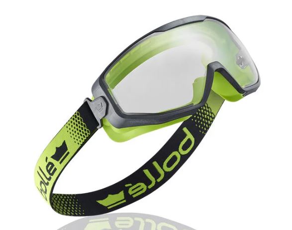 BOLLE SPECTRUM SAFETY GOGGLE PC CLEAR PLATINUM TOP BOTTOM SEALED - PACK OF 5