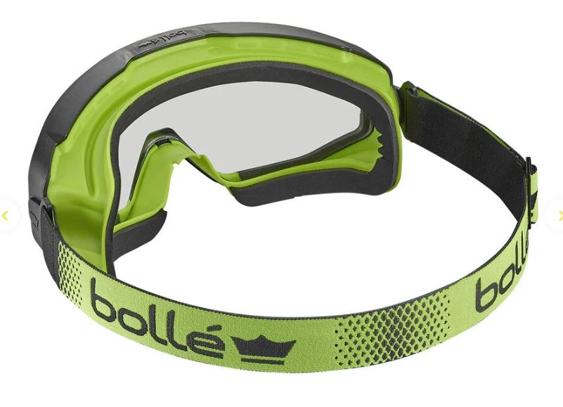 BOLLE SPECTRUM SAFETY GOGGLE PC CLEAR PLATINUM TOP BOTTOM SEALED WITH FOAM - PACK OF 5
