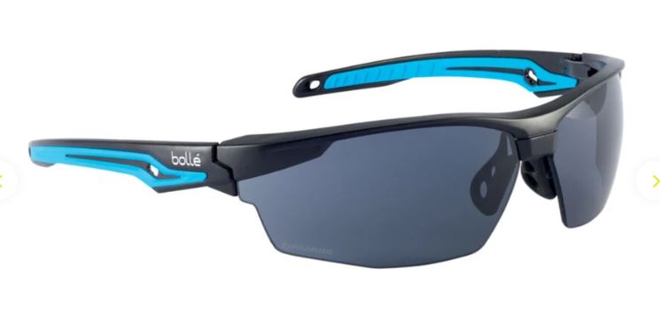 BOLLE TRYON SAFETY SPECTACLES PC POLARIZED SMOKE AS PC TPR HALF FRAME - PACK OF 10
