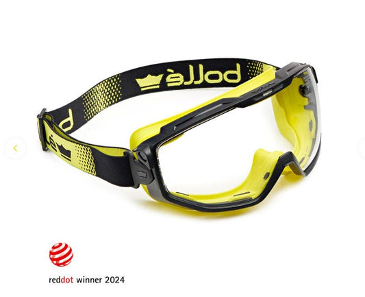 BOLLE UNIVERSAL GOGGLE SAFETY PC CLEAR PLATINUM TOP BOTTOM INDIRECT VENTED - PACK OF 5