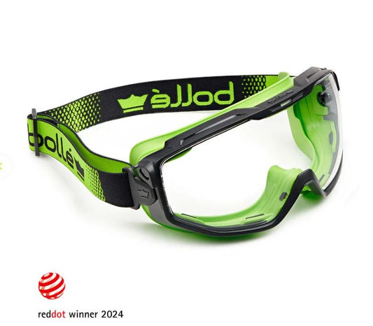 BOLLE UNIVERSAL GOGGLE SAFETY PC CLEAR PLATINUM TOP BOTTOM SEALED - PACK OF 5