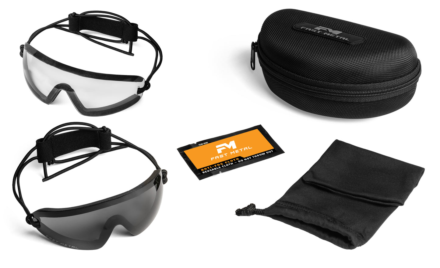 FAST METAL ZANT 2 LENS KIT - NON BERRY COMPLIANT - CLEAR & GRAY LENS - POLYBAG