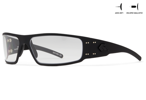 Ballistics / ANSI Z87.1+ MILSPEC Ballistic Clear w/Anti-Fog / Black w/Black Logo