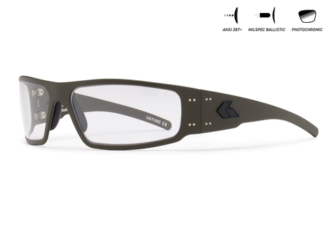 Ballistics / ANSI Z87.1+ MILSPEC Ballistic Inferno Photochromic w/Anti-Fog / OD Green w/Black Logo