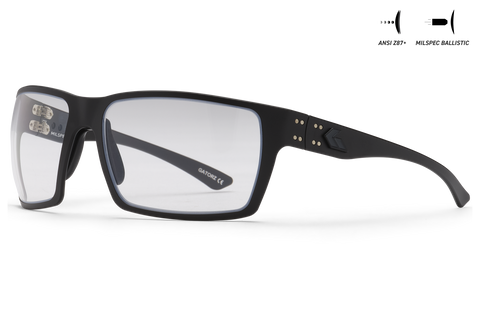 Ballistics / ANSI Z87.1+ MILSPEC Ballistic Clear w/Anti-Fog / Black w/Black Logo