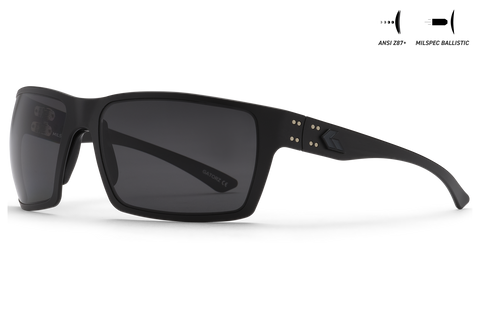 Ballistics / ANSI Z87.1+ MILSPEC Ballistic Smoke w/Anti-Fog / Black w/Black Logo