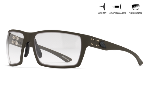 Ballistics / ANSI Z87.1+ MILSPEC Ballistic Inferno Photochromic w/Anti-Fog / OD Green w/Black Logo