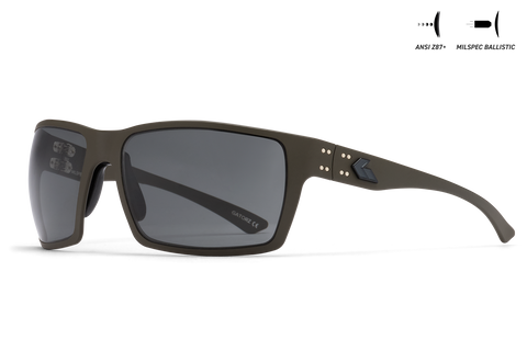 Ballistics / ANSI Z87.1+ MILSPEC Ballistic Smoke w/Anti-Fog / OD Green w/Black Logo
