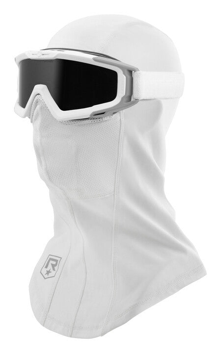 SNOWHAWK® COLD WEATHER GOGGLE SYSTEM - U.S. MILITARY KITS WITH GRYPHON ALPINE BALACLAVA - WHITE FRAME - CLEAR AND SMOKE