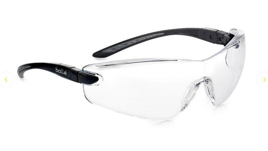 BOLLE COBRA SAFETY SPECTACLES PC CLEAR PLATINUM PC TPR RIMLESS
