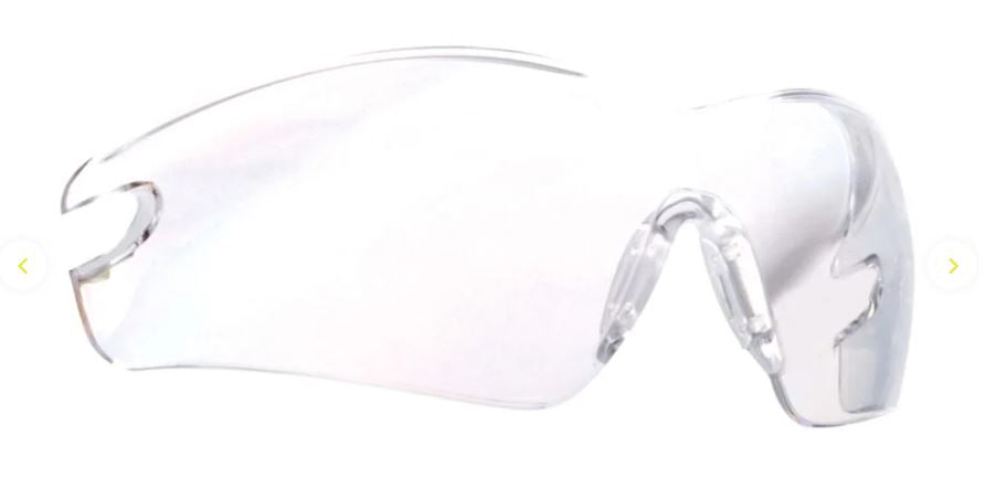 BOLLE COBRA SAFETY SPECTACLES PC CLEAR PLATINUM PC TPR RIMLESS