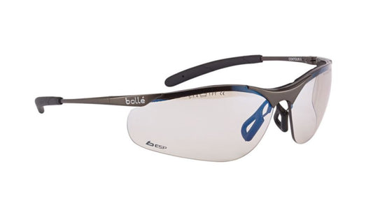 BOLLE CONTOUR METAL SAFETY SPECTACLES PC COPPER FLASH BROWN AS STAINLESS STEEL HALF FRAME - PACK OF 10