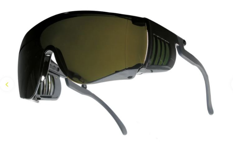 BOLLE SQUALE / OVERRIDE WELDING SPECTACLES OTG PC GREEN WELDING SHADE 5 AS NYLON PC OTG - PACK OF 10