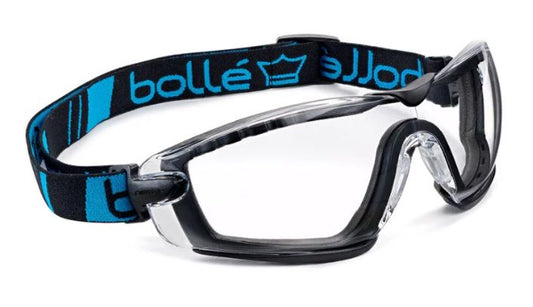 BOLLE COBRA SAFETY GOGGLE SAFETY PC CLEAR PLATINUM SEALED NYLON SEALED BLACK - PACK OF 10