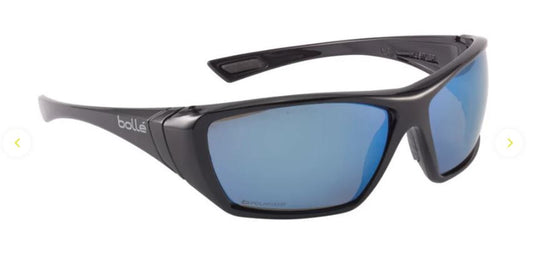 BOLLE HUSTLER SAFETY SPECTACLES PC COBALT FLASH POLARIZED ASAF NYLON FULL FRAME - PACK OF 10
