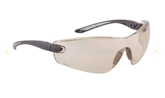 BOLLE COBRA SAFETY SPECTACLES PC COPPER BROWN PLATINUM PC TPR RIMLESS - PACK OF 10