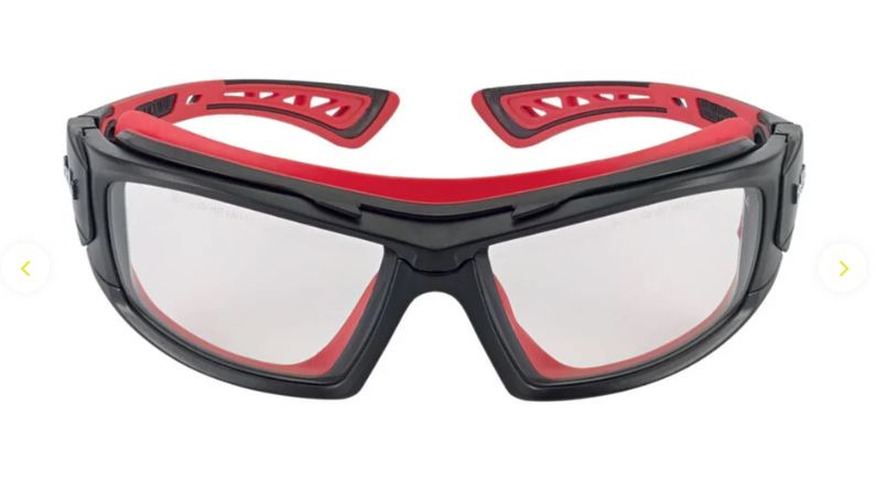 BOLLE ULTIM8 SAFETY SPECTACLES PC CLEAR PLATINUM PC TPR HYBRID BLACK - PACK OF 10