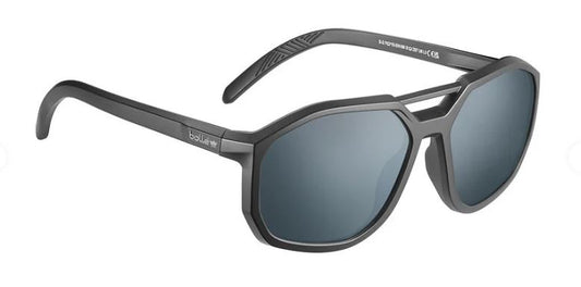 BOLLE ALTUS SUNGLASSES BLACK BIO-BASED PA FRAME SMOKE PC LENS PLATINUM COATING