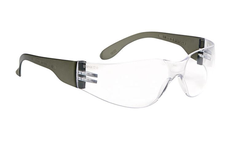 BOLLE BL100 INDUSTRIAL SPECTACLES TRANSLUCENT BLACK PC FRAME CLEAR AS PC LENS - BOX OF 35