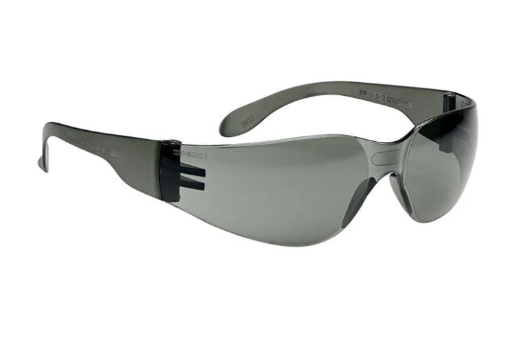 BOLLE BL100 INDUSTRIAL SPECTACLES TRANSLUCENT BLACK PC FRAME SMOKE AS PC LENS - BOX OF 35