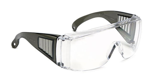 BOLLE BL110 INDUSTRIAL SPECTACLES OTG TRANSLUCENT BLACK PC FRAME CLEAR AS PC LENS - BOX OF 25