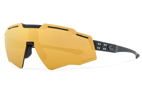 Ballistics Non-Polarized / ANSI Z87.1+ Rose w/Gold Mirror w/Anti-Fog / Black w/Black Logo